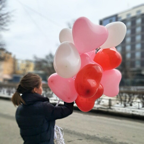 Сет из 13 латексных мини сердечек "микс" за 3300₽ с доставкой в Москве от Наш маленький сад на Flawery