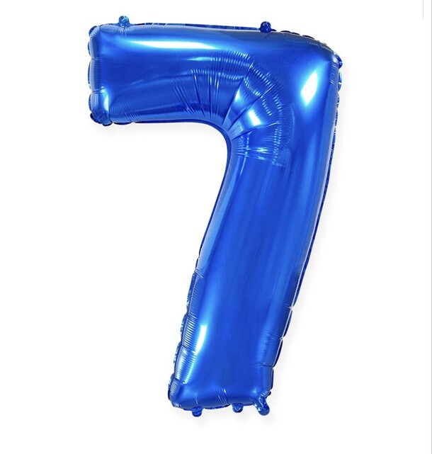 Воздушный шар цифра 7 синий 102 см за 1200₽ с доставкой в Москве от Balloons_flowers_moscow на Flawery