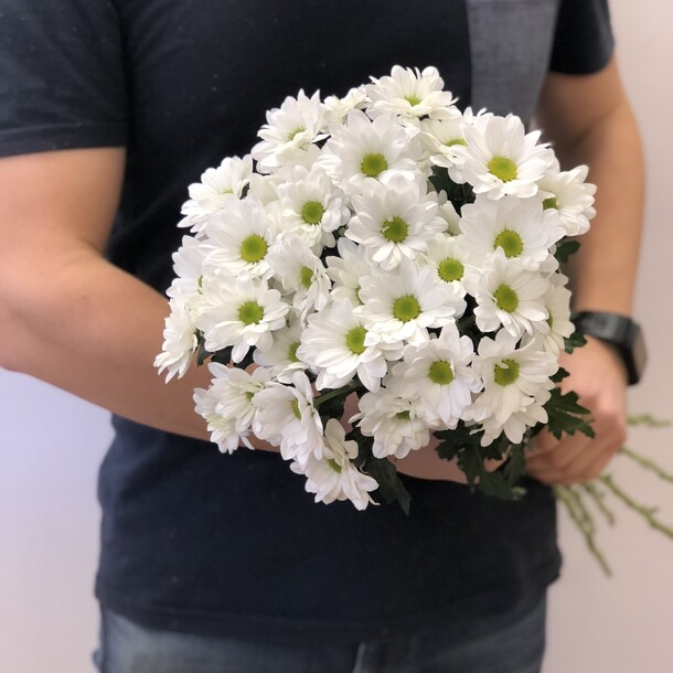 Букет из кустовых хризантем за 3860₽ с доставкой в Москве от Флора на Flawery