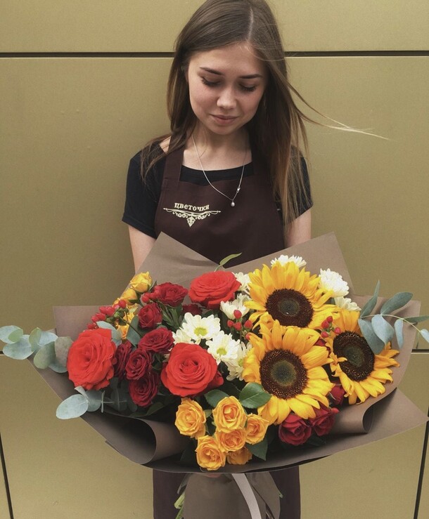 Букет цветов Осень за 35514₽ с доставкой в Москве от Цветочки на Flawery