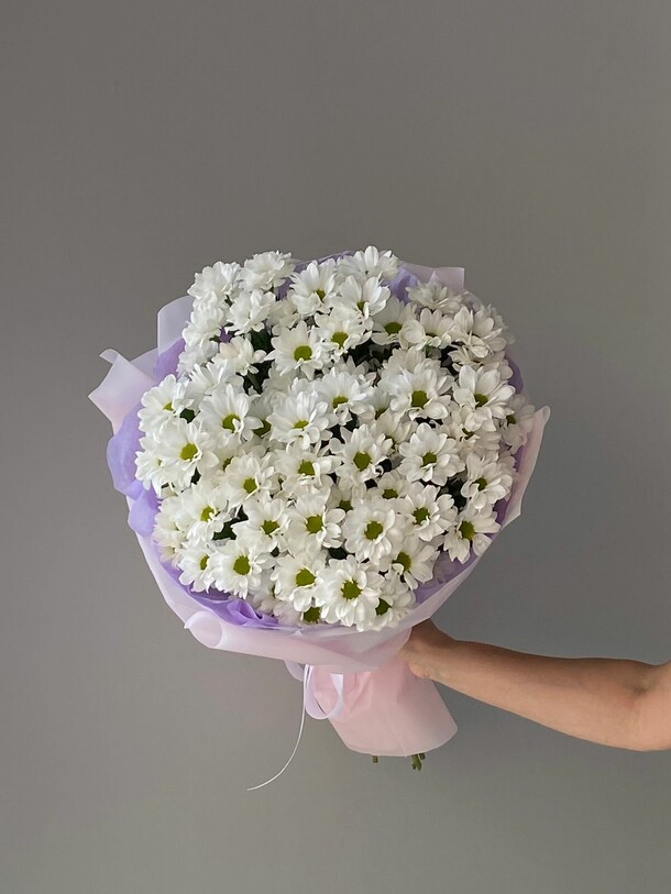 Букет ромашковых хризантем за 3480₽ с доставкой в Москве от Viola на Flawery