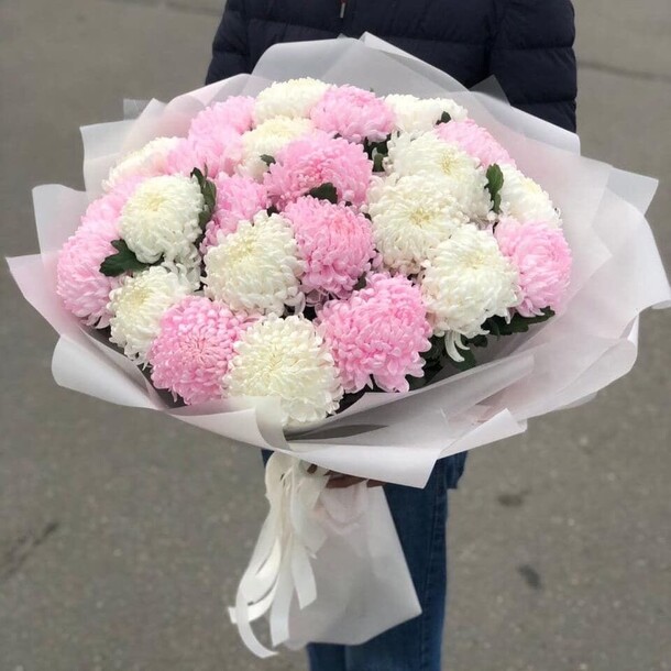Букет цветов Хризантема одноголовая за 15999₽ с доставкой в Москве от 101РОЗА на Flawery