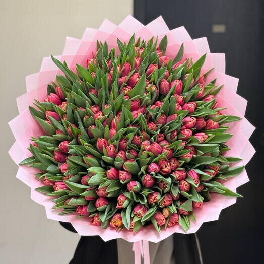 Букет цветов Тюльпаны пионовидные за 90027₽ с доставкой в Москве от LILI FLOWERS на Flawery