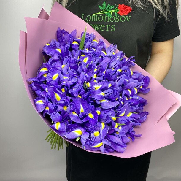 Букет цветов 49 изысканных ирисов за 7490₽ с доставкой в Москве от Lomonosov Flowers на Flawery