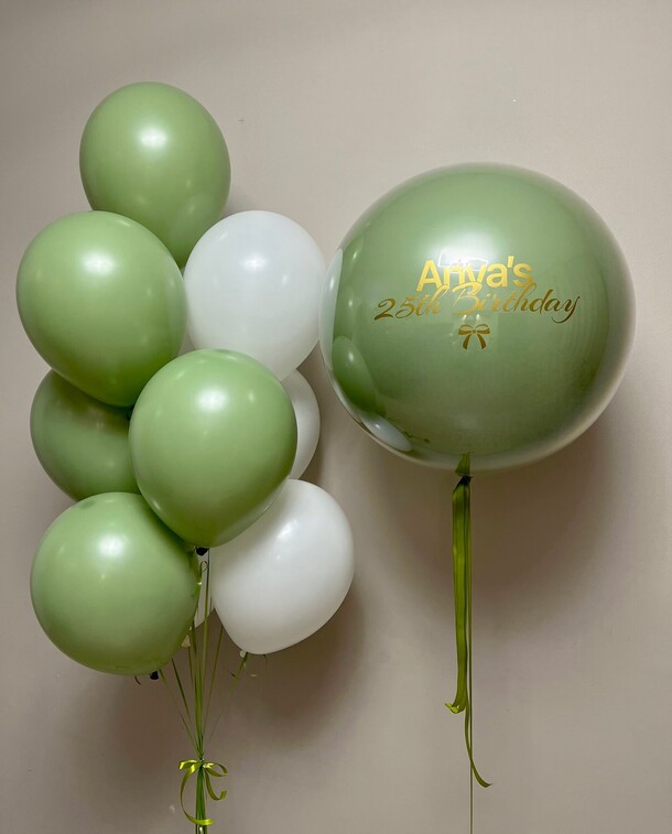 Воздушные шары на день рождения с именем 💚 за 6310₽ с доставкой в Москве от HappyBalloons на Flawery
