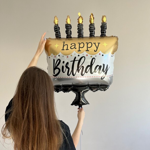 Шар торт гигант 🎂 на день рождения девушке / парню / подарок 🎁 за 1990₽ с доставкой в Москве от HappyBalloons на Flawery