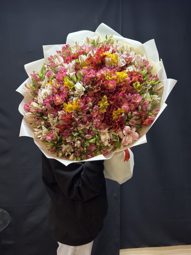 Букет цветов Альстромерия микс 101 шт за 9900₽ с доставкой в Москве от ANADIA FLOWERS на Flawery