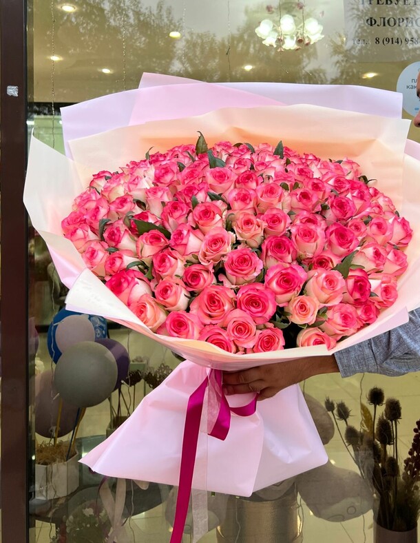 Букет из 101 розы за 24204₽ с доставкой в Кисловодске от Diana Flowers на Flawery