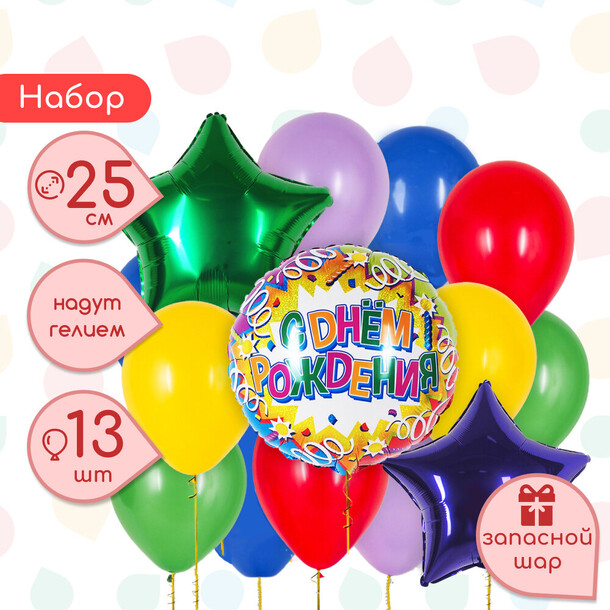 Набор шаров "серпантин" 25 см за 3597₽ с доставкой в Москве от Sharonline на Flawery