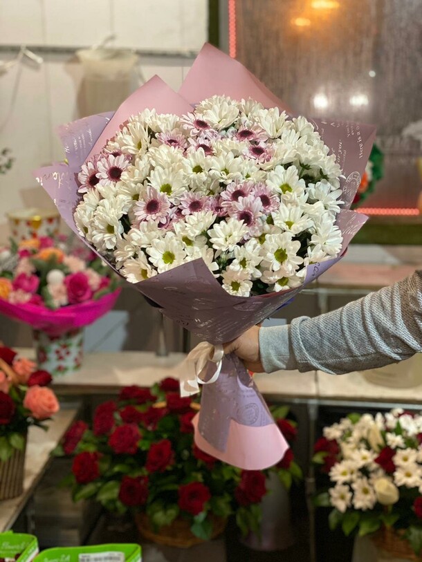 Букет цветов Хризантема микс за 5125₽ с доставкой в Москве от Бутон на Flawery