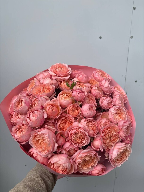 Букет из пионовидных кустовых роз за 21500₽ с доставкой в Москве от Lovely flowers на Flawery