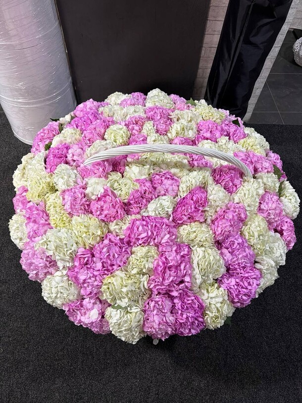 Букет из 101 гортензии за 103500₽ с доставкой в Москве от Lovely flowers на Flawery