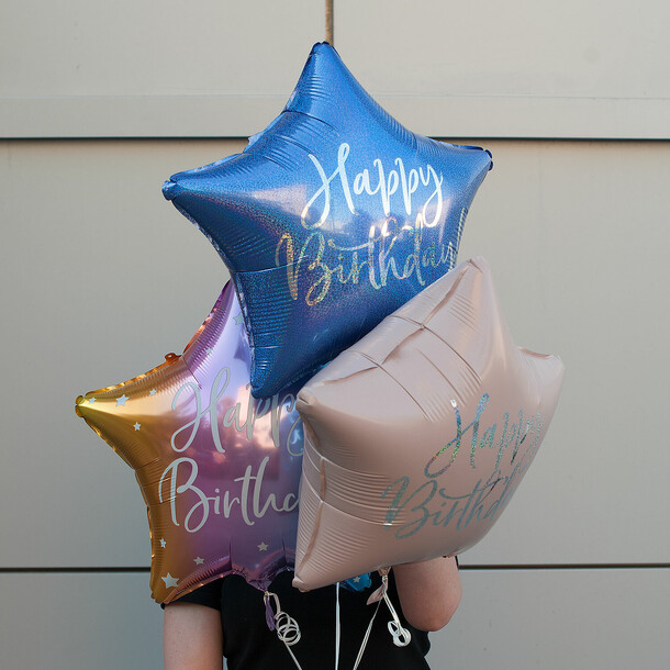 Букет из воздушных шаров "happy birthday!" за 3400₽ с доставкой в Москве от Шарлотта на Flawery