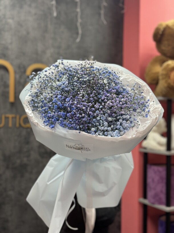 Букет из гипсофилы в оформлении за 3872₽ с доставкой в Георгиевск от Nana flowers на Flawery