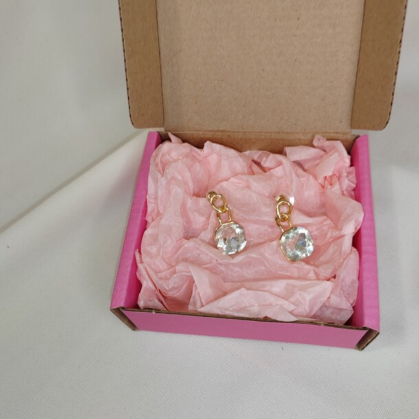 Серьги - гвоздики "кристаллы" за 1100₽ с доставкой в Москве от Qween in box на Flawery