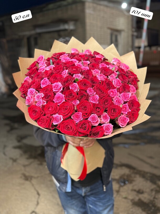 Букет цветов Роза микс за 21190₽ с доставкой в Москве от PION FLOWERS на Flawery