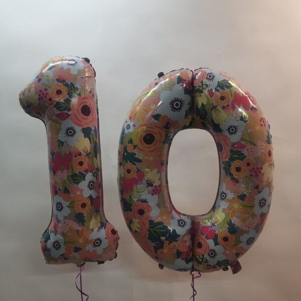 Набор шаров 10 лет, шары с гелием, шары на день рождения за 4400₽ с доставкой в Москве от Домашний Шар на Flawery