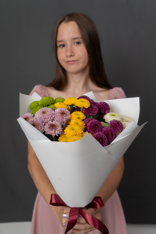 Букет из сантини микс за 2650₽ с доставкой в Москве от Atelier Flora на Flawery