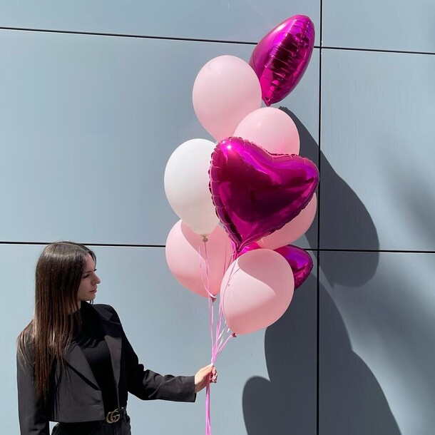 💞 фонтан из шаров «влюблённость» №n0038 за 4360₽ с доставкой в Москве от Дом цветочной моды Leora — Технопарк на Flawery