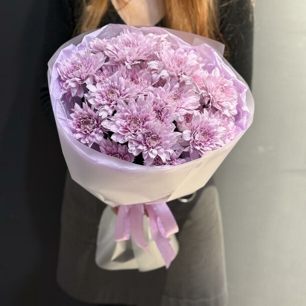 Букет из лавандовой хризантемы 💜 за 2677₽ с доставкой в Москве от Senti Flora на Flawery