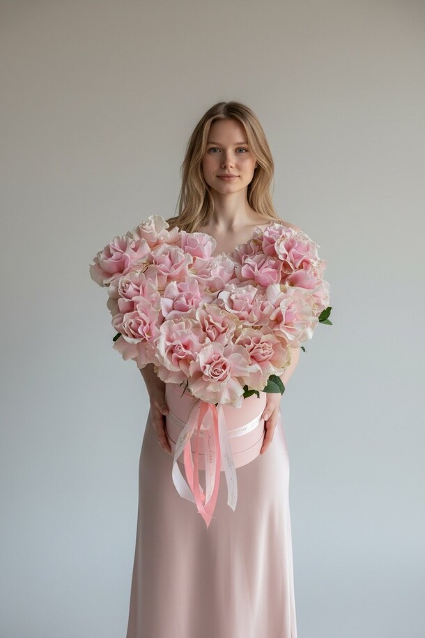 Букет цветов Rose heart за 15703₽ с доставкой в Москве от RAVVAN FLOWERS на Flawery