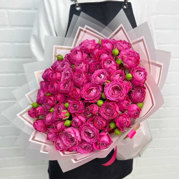 Букет цветов Пионовидная роза марвел 15шт в букете flowerstorg n1137 за 6450₽ с доставкой в Москве от Flowerstorg на Flawery