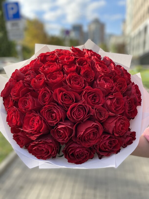 Букет цветов Роза 51 шт за 9499₽ с доставкой в Москве от ABRICOSFLOWERS на Flawery