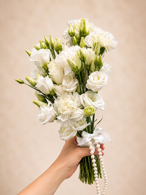 Букет невесты "лёгкое дыхание" (respiro leggero) за 4290₽ с доставкой в Москве от Fiori Silvestri на Flawery