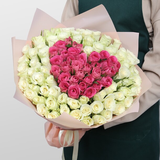 Букет роз кения «нежное признание» за 10619₽ с доставкой в Москве от Studio Floristic на Flawery
