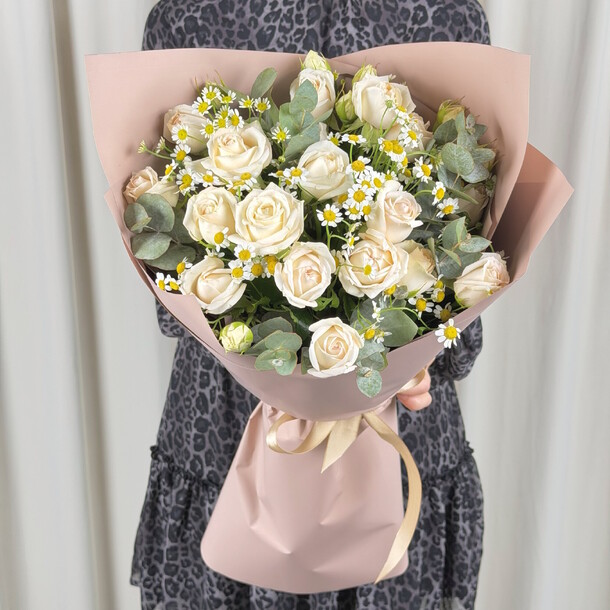 Букет "ванильный сад" за 5200₽ с доставкой в Москве от Flora Decor на Flawery