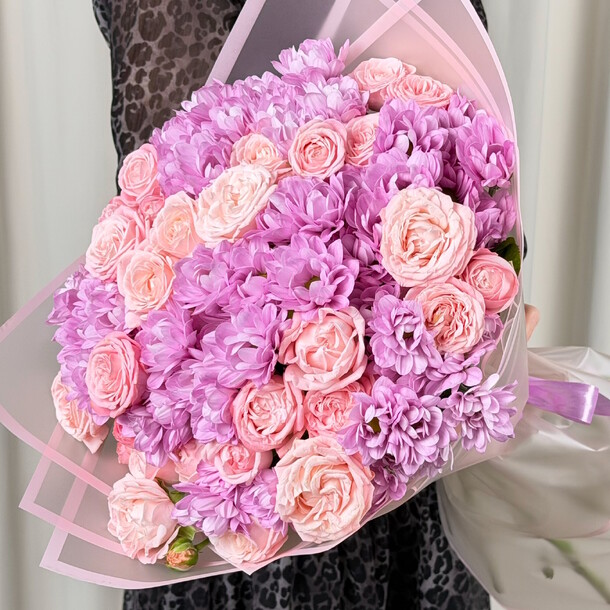 Букет цветов «пудровая поэзия» за 8114₽ с доставкой в Москве от Flora Decor на Flawery
