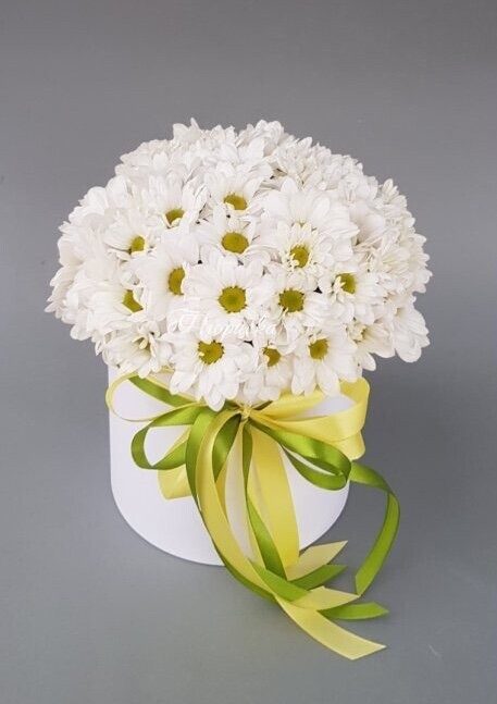 Букет цветов Коробка «ромашка» за 4600₽ с доставкой в Москве от Flowers-for-you на Flawery