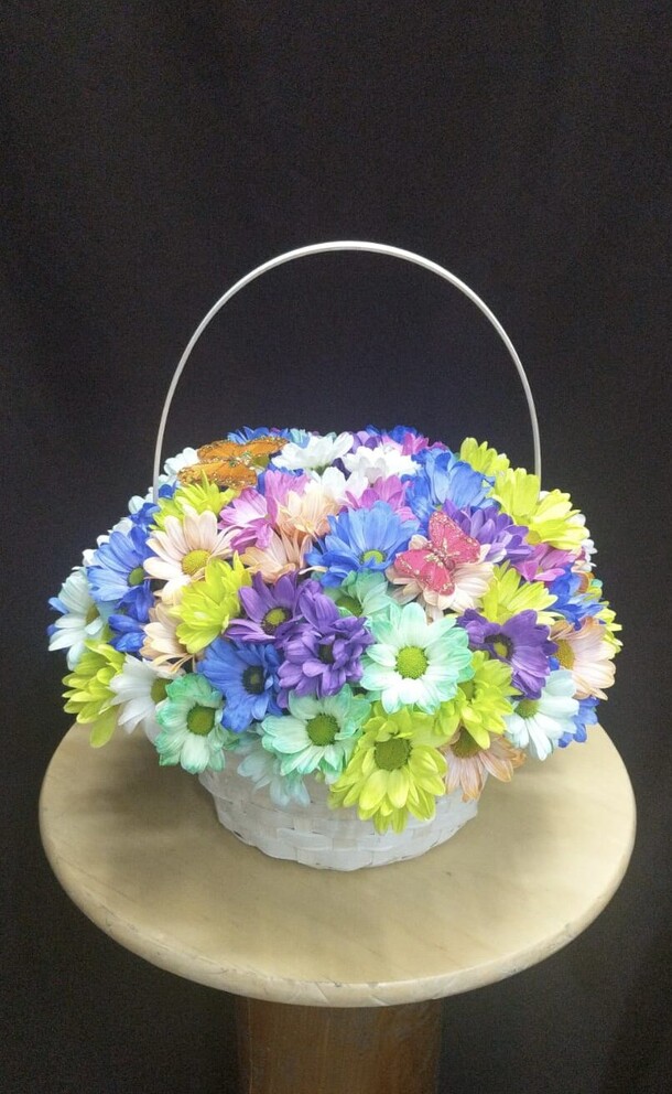 Букет цветов Корзина из хризантем за 5209₽ с доставкой в Москве от Flowers-for-you на Flawery