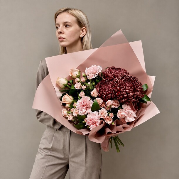 Букет цветов Горячий мокко за 7790₽ с доставкой в Москве от Bloomona на Flawery