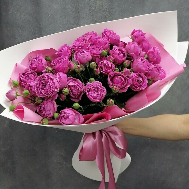💗букет из кустовых роз misty bubbles💗, артикул F1065524 - 3955 рублей, доставка по городу. Flawery - доставка цветов