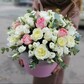 Композиция из роз и эустомы