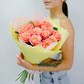 Волшебные персиковые розы, 15 штучек