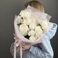 Букет из 9 белых пионов Вайт Шарм