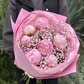 Букет из розовых пионов и розовой гипсофилы "Моей принцессе"