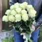 Букет из белых роз "Мондиаль", 15 штук