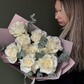 Монобукет из французских роз «Белый вальс»