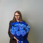 Букет синих хризантем " Глубокий океан"