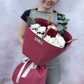 Букет из роз и хризантемы