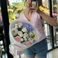 Букет с гортензиями и геогинами