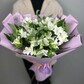 Монобукет из 5 белых альстромерий