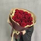 Букет 15 голландских красных роз 70см