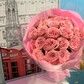 Монобукет из 25 розовых роз "Софи Лорен"