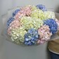 Воздушный букет из 15 гортензий микс