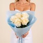 Букет живых цветов из 5 белых роз, 50 см | арт: 3108