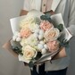 Ароматный букет из пион. Розы Охара, диантусов и хризантемы